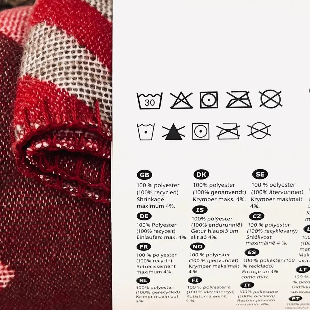 IKEA APELVECKMAL Wine & Pink Throw Blanket 51